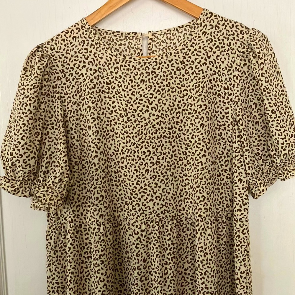 Shein Ladies Long Dress with Puff Elasticated Sleeves. Sz S. Great condition!
